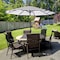 Pure Garden Striped Patio Umbrella, 9 Ft Sun Shade, Push Button Tilt for Outdoor Furniture, Deck or Backyard 50-LG1273 - alternate 5